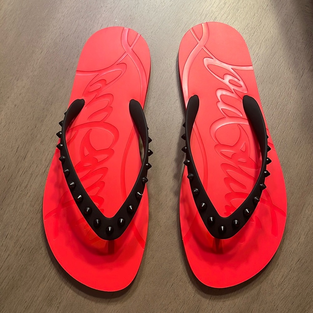 Men’s louboutin flip flops